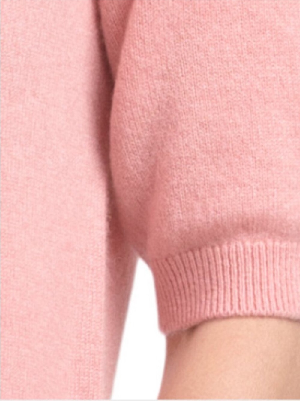 White + Warren Light Pink Cashmere Short-Sleeve Cardigan - Picture 4 of 4
